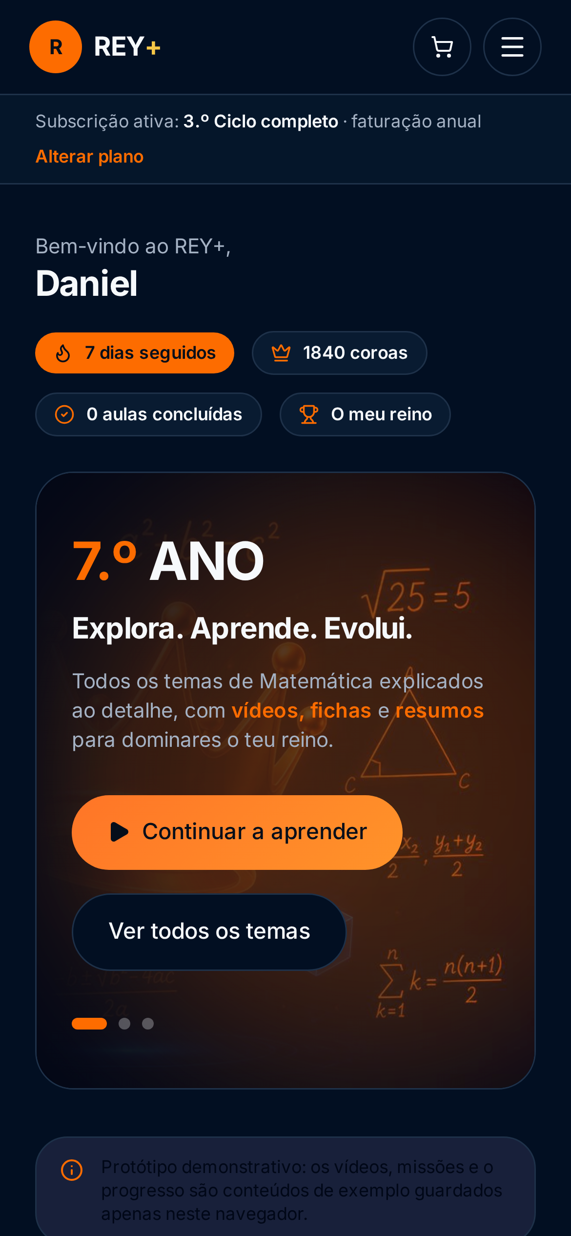 Plataforma REY+ no telemóvel